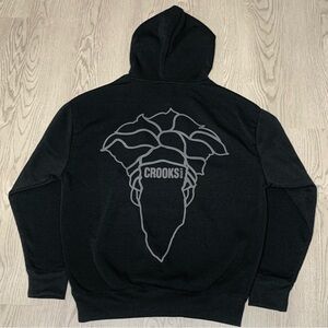 Crooks & Castles Medusa Black Pullover Hoodie Medium Streetwear‎